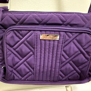 Vera Bradley Quilted Crossbody Bag in Rich Purple